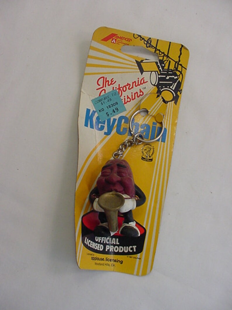Vintage 1987 California Raisins Plastic Key Chain 19 910 - Etsy