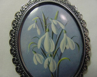 イギリス　アンティーク　ヴィンテージ ブローチ　TLM 1940-1950年代 貴婦人のヴィンテージブローチ TLM(Thomas L. Mott)製