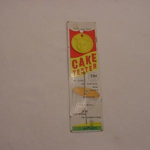 Vintage Mid Century Tortenheber auf Original Verkaufskarte 25-265