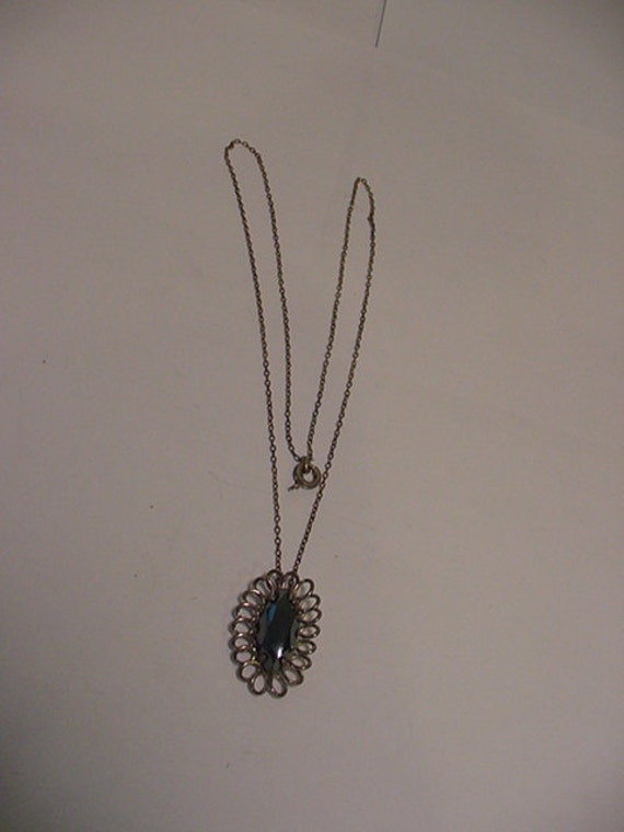 Vintage Gorel Sterling Silver Necklace With Penda… - image 3