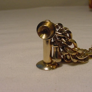 Vintage Candle Stick Telephone Charm Bracelet  2011 - 1708
