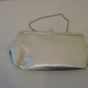 Vintage 1960s Era Silver Evening Bag 2011 1320 image 2