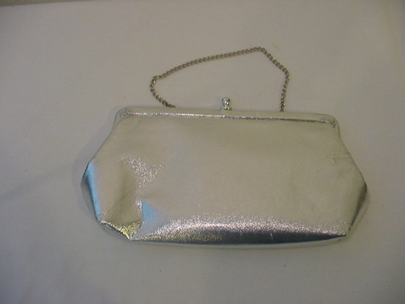 Vintage 1960s Era Silver Evening Bag 2011 1320 image 2