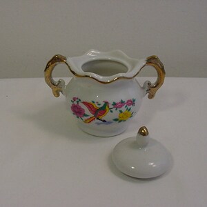 Vintage Japan Condiments China Set With Bird & Flower Design 20 - 432 ...