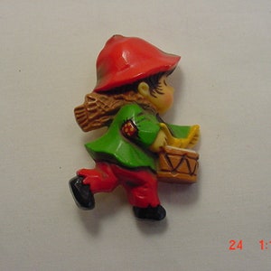Vintage Hallmark plastica Little Drummer Boy Christmas Brooch 18 - 1594
