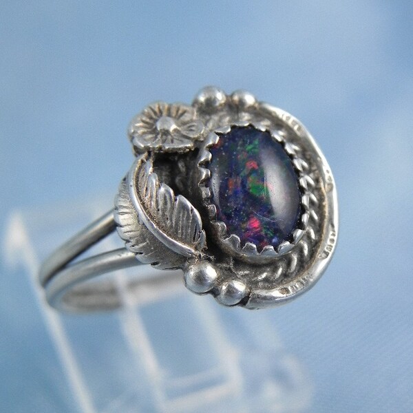 Vintage Transparent Mexican Fire Opal Ring
