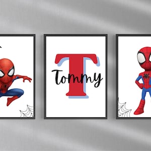 3 Set Spiderman Wall Prints Digital Download
