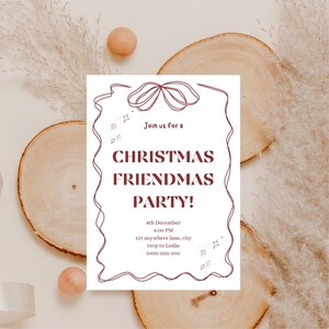 Friendmas Christmas Party Invitation
