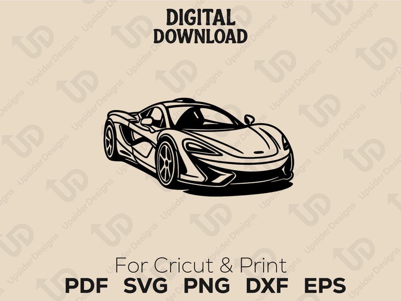 6 Luxury Sports Car SVG Bundle – Supercar Line Art for Cricut, Racing ...