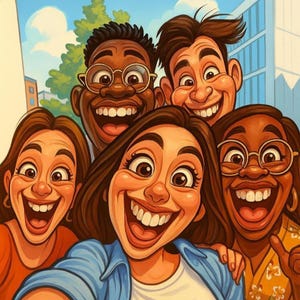 Funny Couple Caricature from Photo – Custom Cartoon Portrait – Personalized Digital Gift for Couples, Anniversary or Valentine’s Day