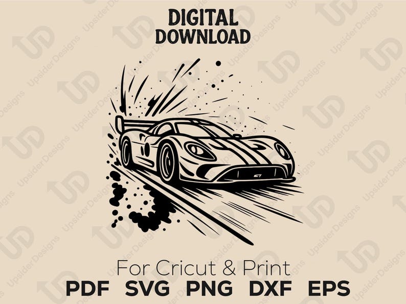 Supercar SVG Bundle – Sports Car Png Clipart With Speed Effects ...