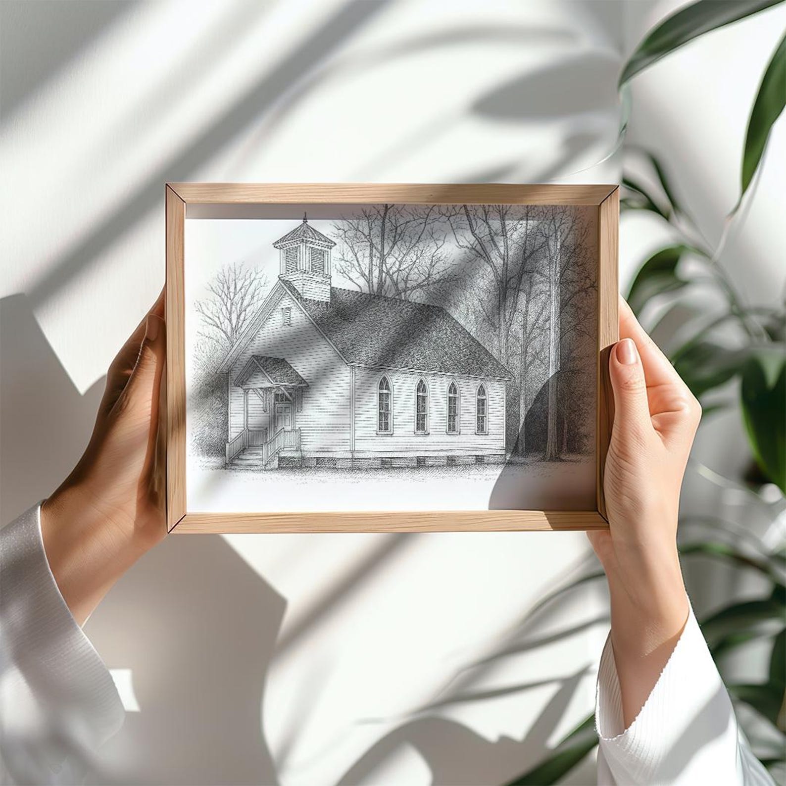 Custom Wedding Venue Illustration | Hand-drawn Church or Venue Sketch ...
