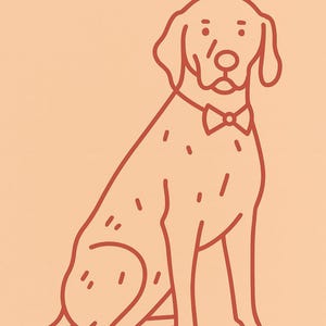 Custom Pet Portrait for Dogs Cats, Line Art Drawing, Cartoon Minimalist, Cute Pet Gift, Badly Drawn dog, Gift For Mum ugly Dog lover Cat