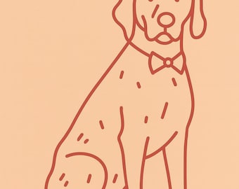 Custom Pet Portrait for Dogs Cats, Line Art Drawing, Cartoon Minimalist, Cute Pet Gift, Badly Drawn dog, Gift For Mum ugly Dog lover Cat