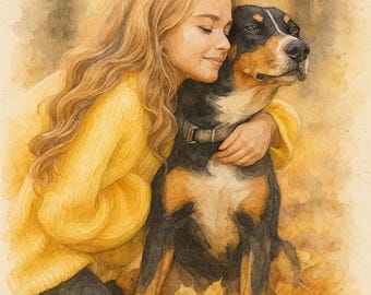 Custom Digital Watercolor and Sketch Painting, Mother Day Gift, Personalized Gift, pet Portrait from photo, Anniversary Gift, Photo Gifts