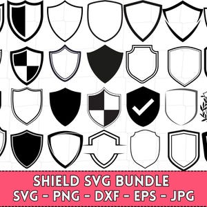 Shield SVG Bundle, Shield PNG Bundle, Shield Clipart, Shield SVG Cut Files for Cricut, Shield Silhouette, Badges Svg Png, Badge Svg
