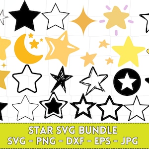 Stars SVG Bundle, Sparkle Stars SVG, Stars Svg, Star Clipart, Bright Stars, Twinkle Stars, Instant Download, Cricut Cut File, Silhouette