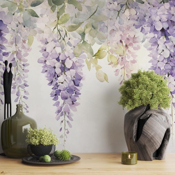 Wisteria Wallpaper - Etsy