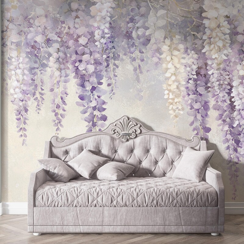 Wisteria Wallpaper - Etsy