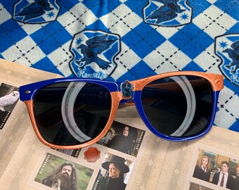 Ravenclaw Harry Potter Inspired Blue Bronze Striped Sunglasses