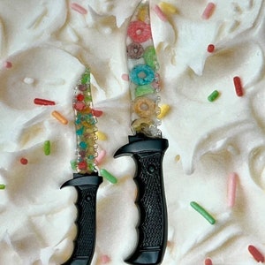 MADE TO ORDER Cereal Killer 2.0 Cereal and Fake Milk Decorative Resin Knife image 2