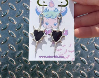 Spiky Heart Earrings