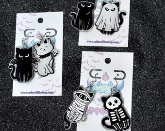 Halloween Kitty Earrings