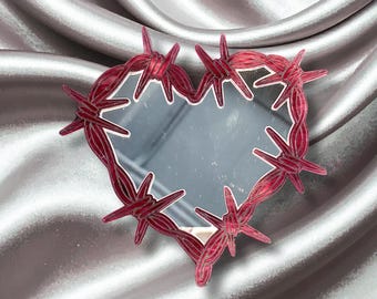 Barbed Wire Heart Wall Mirrors
