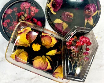 Pressed Rose Multi-use Dishes Trays