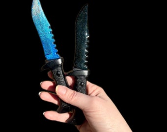 Holographic Glitter Decorative Resin Dagger