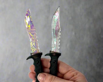 Small Iridescent Blade Decorative Fake Daggers