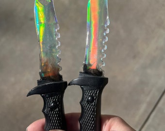 Iridescent Decorative Resin Dagger