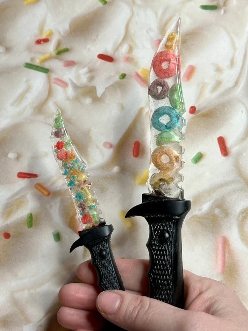 MADE TO ORDER Cereal Killer 2.0 Cereal and Fake Milk Decorative Resin Knife image 1