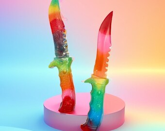 Rainbow Ombré Resin Knives