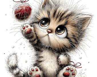 Imágenes prediseñadas de animales navideños / Ilustraciones PNG de bosques invernales (uso comercial)