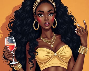 Digital Notebook – Glam Black Woman Cover|GoodNotes Journal|Faith Focus Finesse |Curly Hair Boss Lady Planner | Aesthetic Digital Stationery