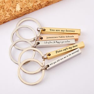 Personalized Bar Keychain,Custom Drive Safe Keychain,Engraved Keychain,Custom Name Keychain,Anniversary Gift,Groomsman Gift,Birthday Gift