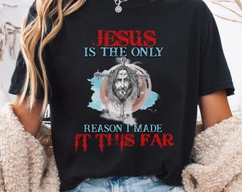 Jesus Is The Only Reason PNG, Christian Faith Digital File, Jesus Portrait Design, Inspirational Quote Graphic, Religious Typography Art