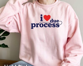 I Love Due Process Shirt, Legal Rights Advocate Tee, Constitutional Justice Apparel, Lawyer Student Funny Quote Top, Civil Liberties Wear