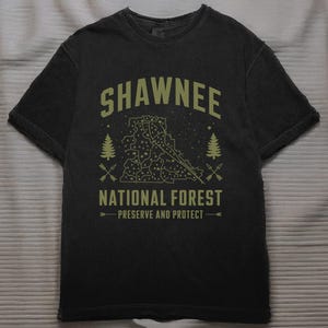 Carte des sentiers de randonnée, préservation et protection de la forêt nationale de Shawnee