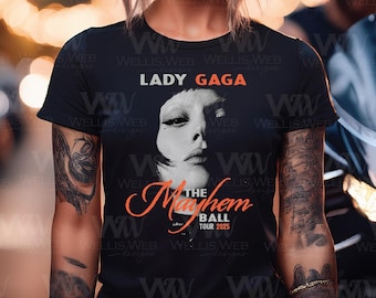 Lady Gaga Mayhem Ball Tour 2025 - PNG para sublimación (impresión para camisetas), impresión DTF, Mayhem Tour 2025, gira por Australia, banda