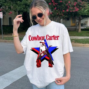 カウボーイ｜カーター。ビヨンセTシャツ、グラフィックTシャツ、ロデオTシャツ、カウボーイシャツ、コンサートファングッズ、彼女や彼へのギフト