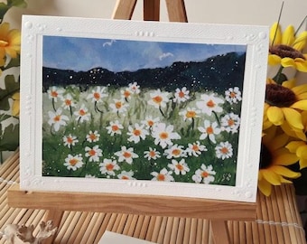 Daisies by the Bluffs blank greeting card, write your own message, floral card