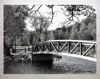 Rainbow Bridge, Harrison Park, Owen Sound, Ont. Georgian Bay, Grey County blank greeting card write own msg