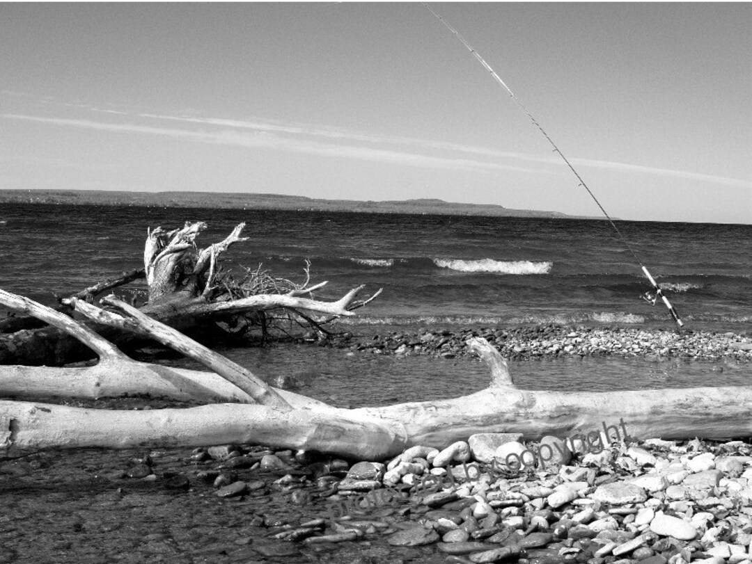 Casting on Bay, Owen Sound, Ontario, Fisherman's Greeting Card