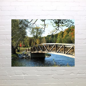 Rainbow Bridge, Harrison Park, Owen Sound, Ont. Georgian Bay, Grey County blank greeting card write own msg colour image