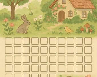 Rastreador del desafío de ahorro de 8000 dólares inspirado en Cottage Core