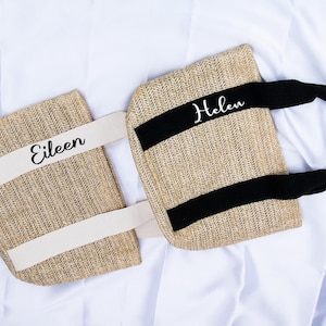 Custom Beach bags, Burlap Tote Bag, Custom Straw Bags, Bridal shower bag, beach bag bachelorette, bridesmaid proposal