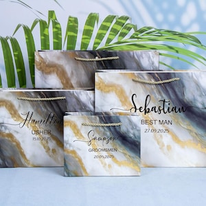 Personalized Groomsmen Gift Bag, Best Man Gift Bag, Custom Husband to be gift bag, Bachelor Party Gift bags, Wedding Party favors