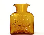 Vintage Blenko Pitcher with Bubble Motif